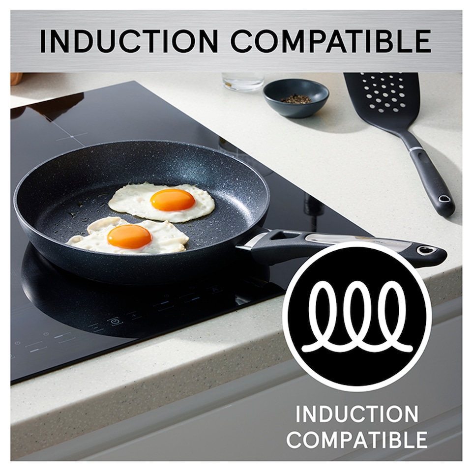 image 1 of Go Cook Aluminium Marble Stirfry Pan 28Cm