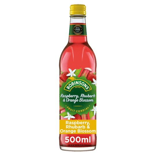 Robinson Cordial Raspberry Orange & Rhubarb 500Ml Tesco Groceries