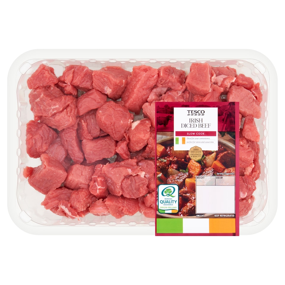Tesco Irish Diced Beef 565G
