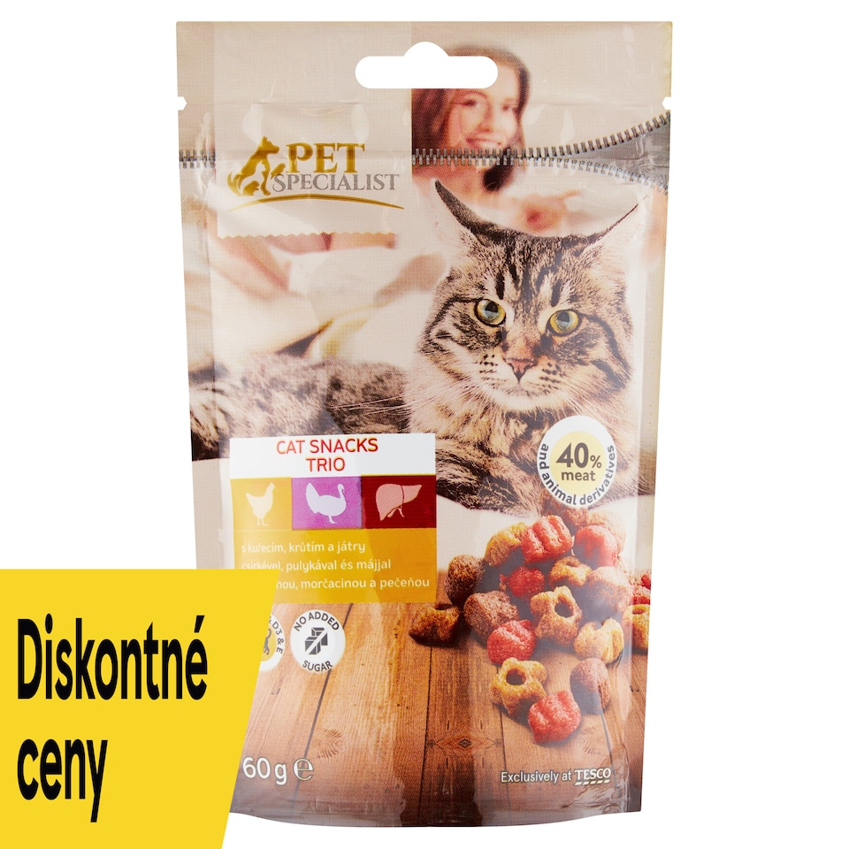 Tesco Pet Specialist Treats with Chicken, Turkey and Liver 60 g