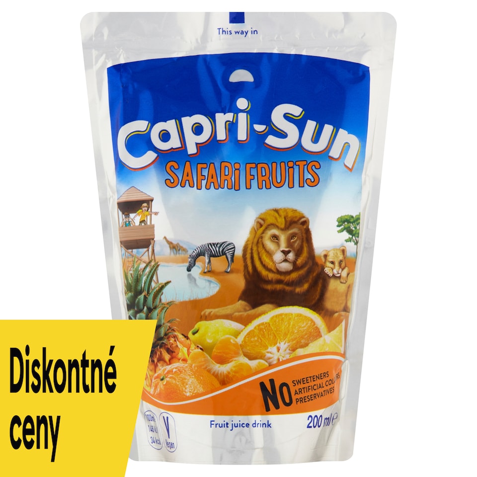 obrázok 1 z Capri-Sun Safari Fruits nesýtený nealkoholický ovocný nápoj 200 ml