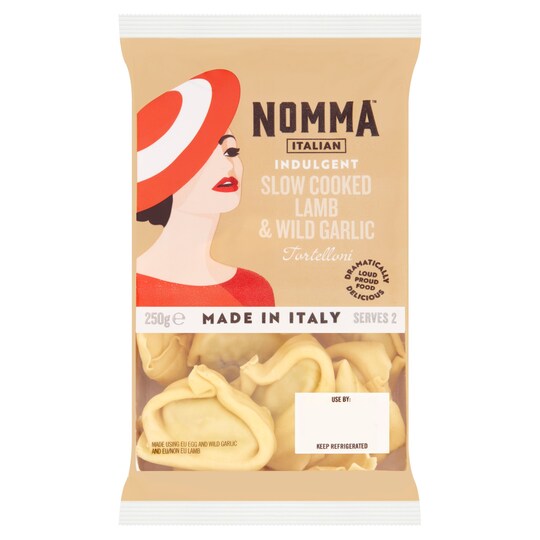 Nomma Italian Slow Cooked Lamb & Garlic Tortelloni 250G Tesco Groceries