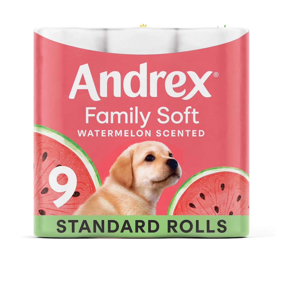 image 1 of Andrex Family Soft Watermelon Toilet Tissue 9 Rolls
