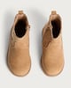 image 2 of F&F Girls Scallop Trim Ankle Boots in Tan