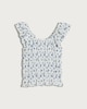 image 4 of F&F Girls Floral Print Shirred Top in Multi White