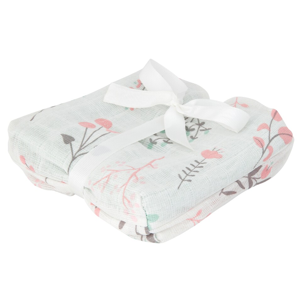 image 1 of Fred & Flo Floral Muslin Cloths 3 Pack