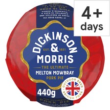Dickinson & Morris Large Melton Mowbray Pork Pie 440G