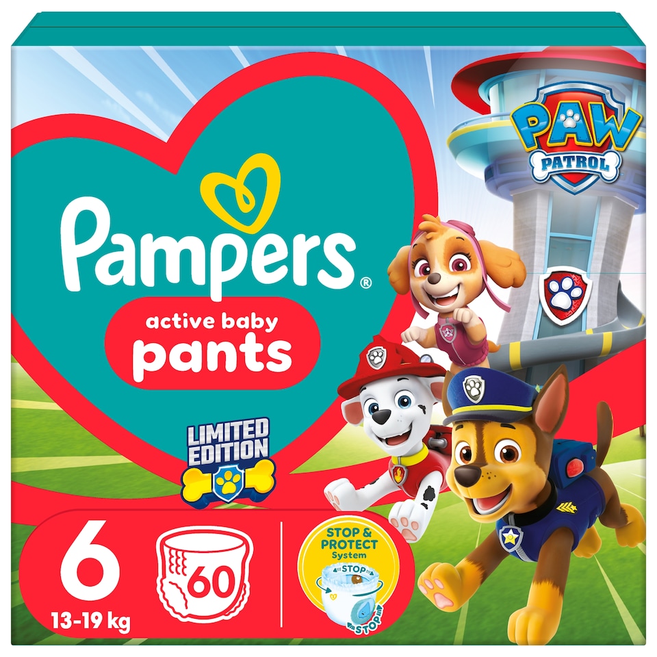 Pampers Active Baby Bugyipelenka, Méret 6, 60 Bugyipelenka, 13kg+  1. kép