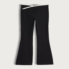 F&F Active Contrast Tipped Flared Leggings in Black