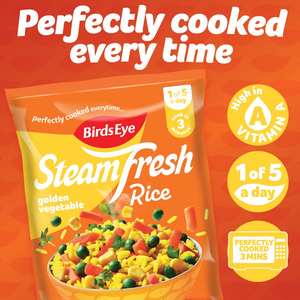 image 1 of Birds Eye Steamfresh 2 Golden Rice Steam Bags 380g