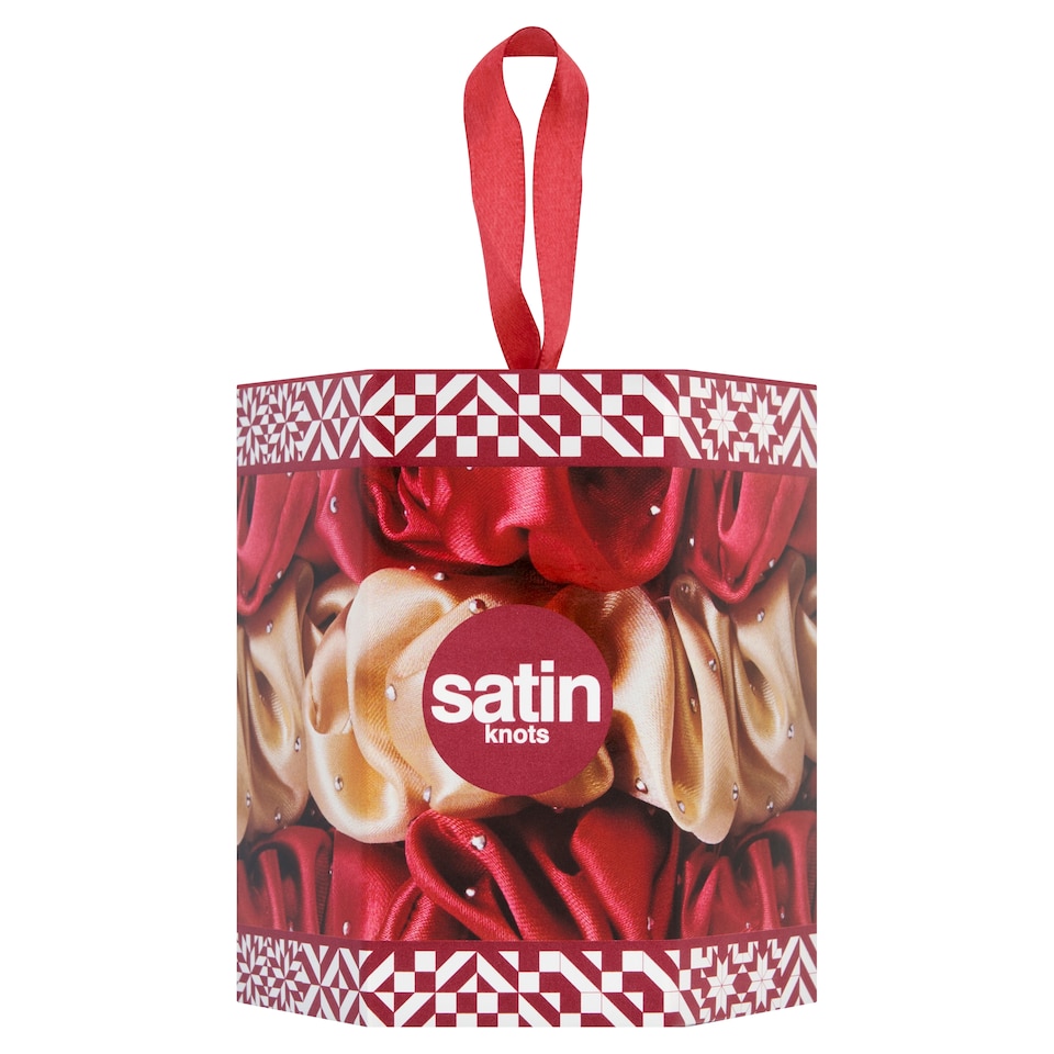 W7 Satin Knots 3 piece Large Hair Scrunchies Gift Set