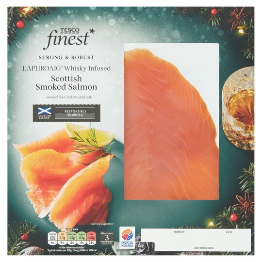 Tesco Finest Smoked Salmon With Whisky 100G Tesco Groceries