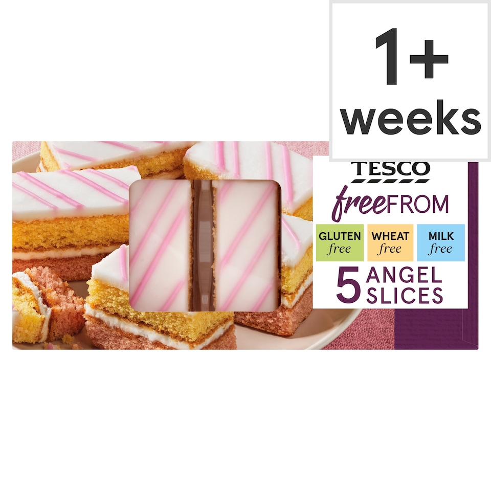 Tesco Free From Angel Vanilla Cake Slices 5 Pack