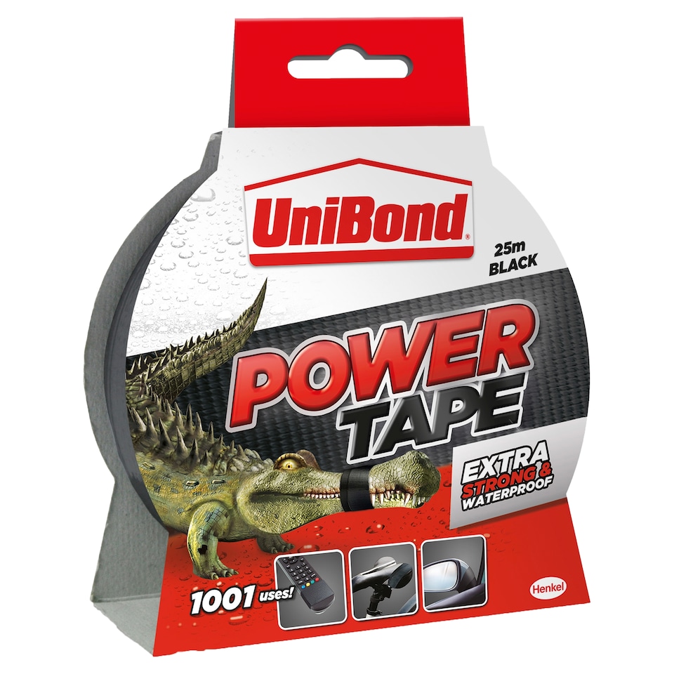 Unibond Power Tape Black 50mmx25m