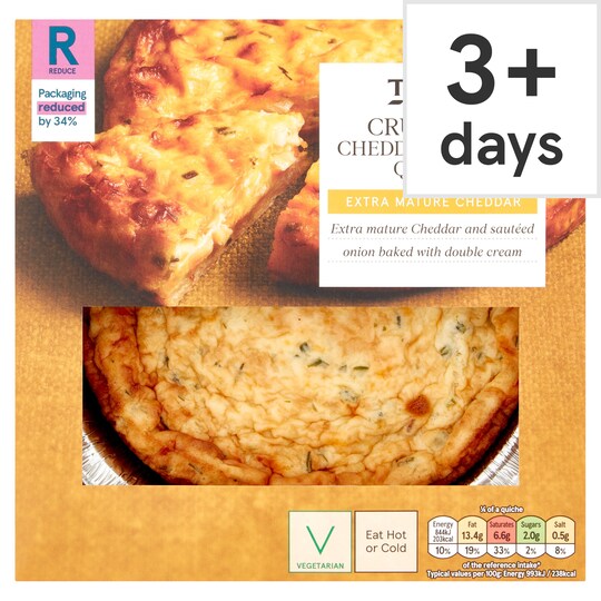 Tesco Crustless Cheese & Onion Quiche 340G Tesco Groceries