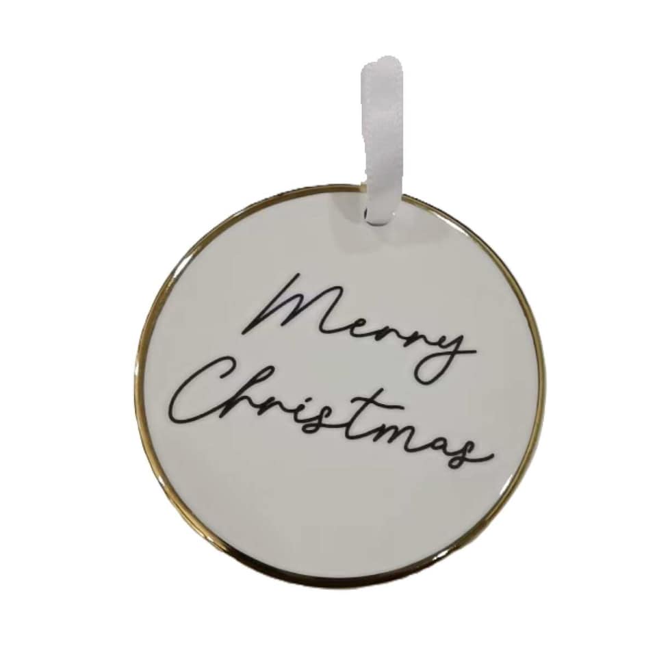 Bayswood Ceramic Merry Christmas Hanging Decoration