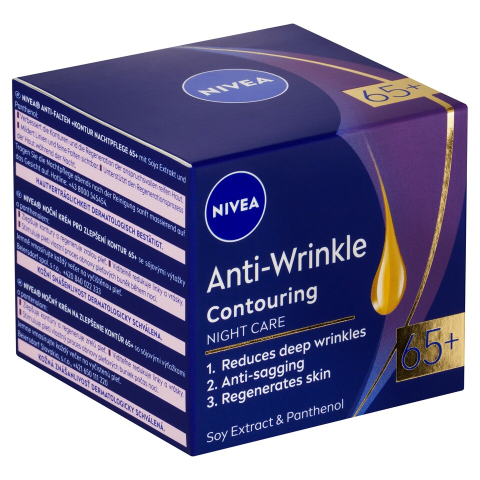 image 1 of Nivea Anti-Wrinkle Contouring Night Care 65+ 50ml