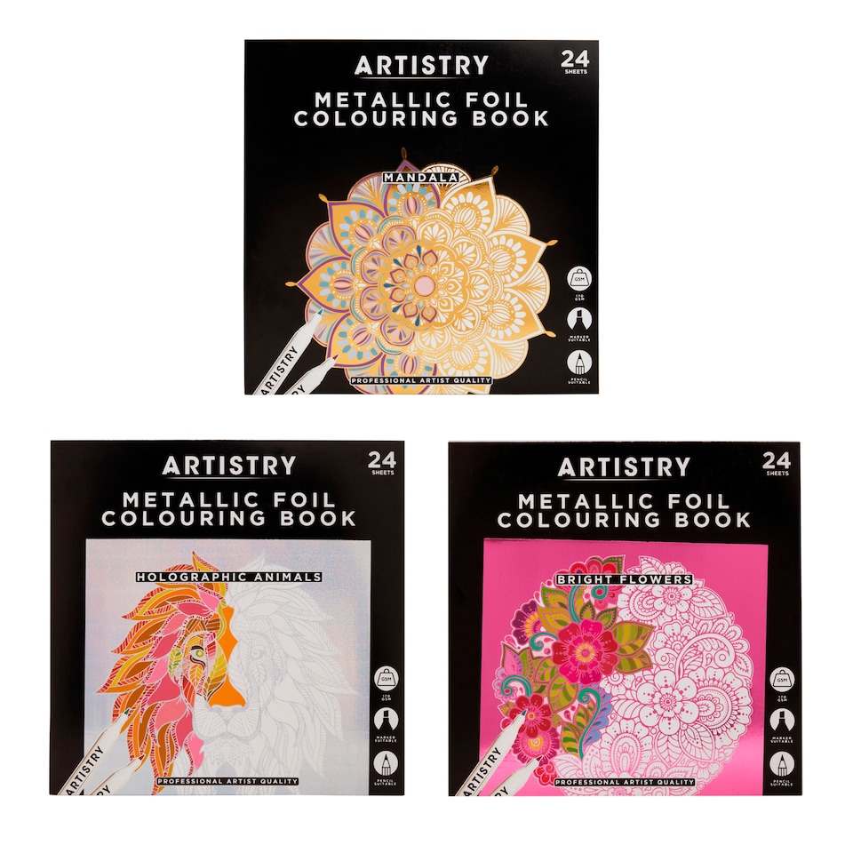 image 1 of Artistry Assorted Golden Colouring Book