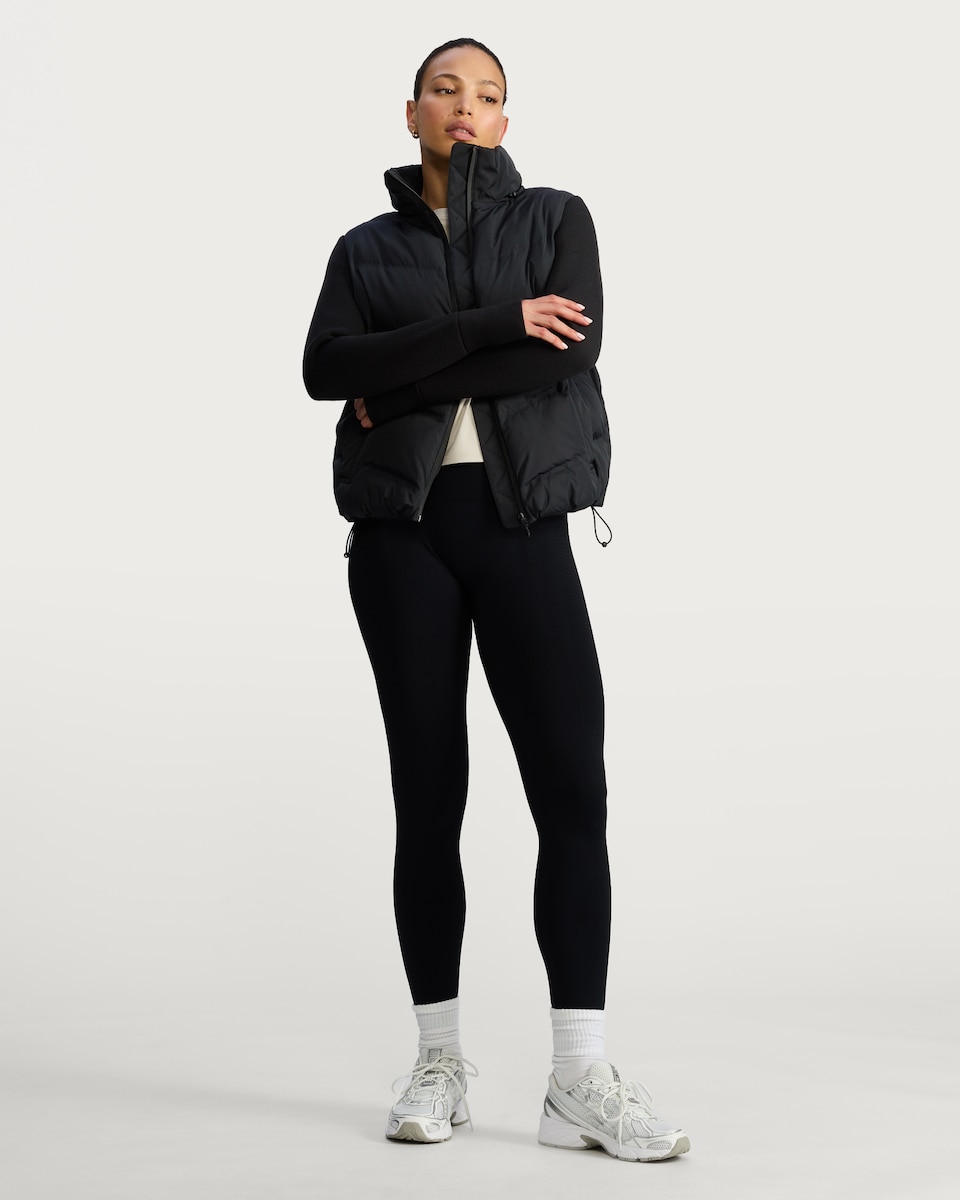 image 1 of F&F Contrast Sleeve Padded Jacket in Black