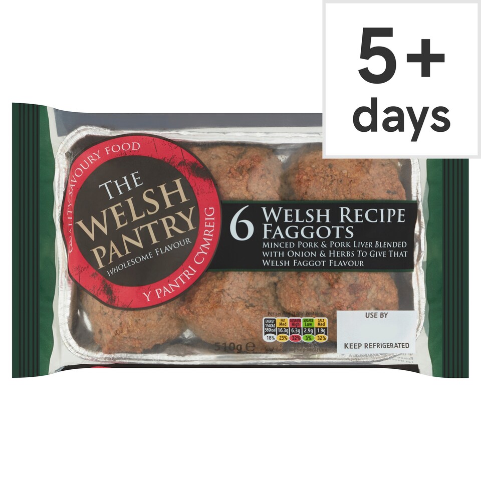 Welsh Pantry 6 Pack Cooked Faggots (L)