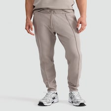 The F&F Edit Cotton Rich Twill Textured Cuffed Joggers in Brown