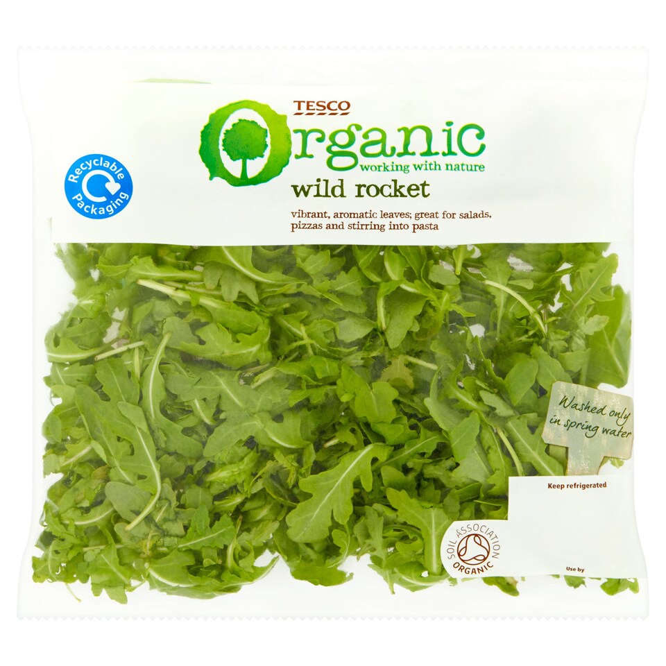 image 1 of Tesco Organic Rocket Salad 70G