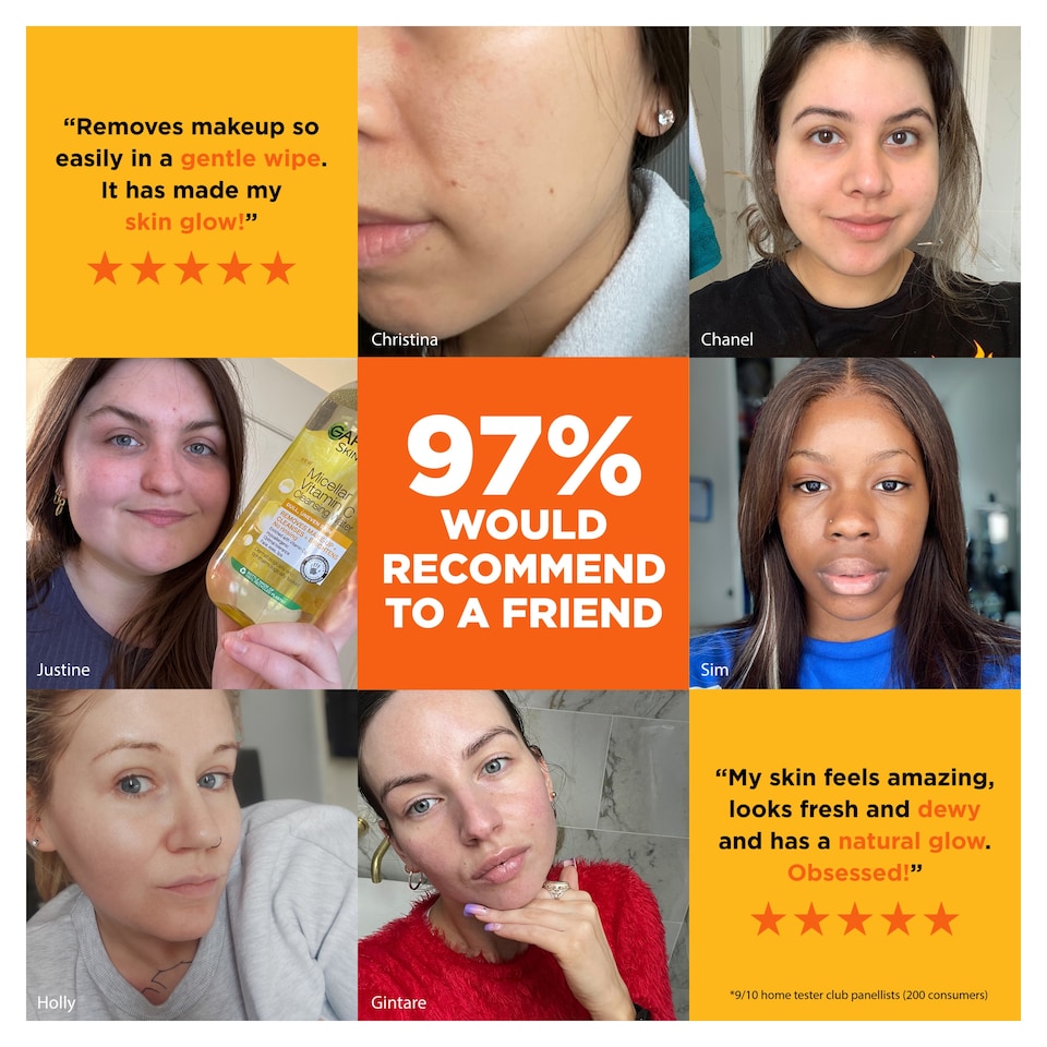 image 1 of Garnier SkinActive Micellar Vitamin C Cleansing Water 400ml