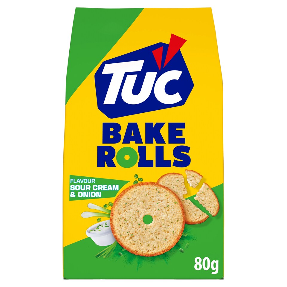 TUC Bake Rolls príchuť Smotana&Cibuľa 80 g