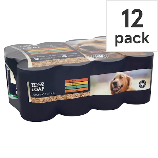 Tesco Loaf Tinned Dog Food 12X395g Tesco Groceries