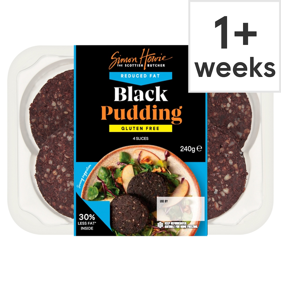 Simon Howie Reduced Fat Black Pudding Gluten Free 240g