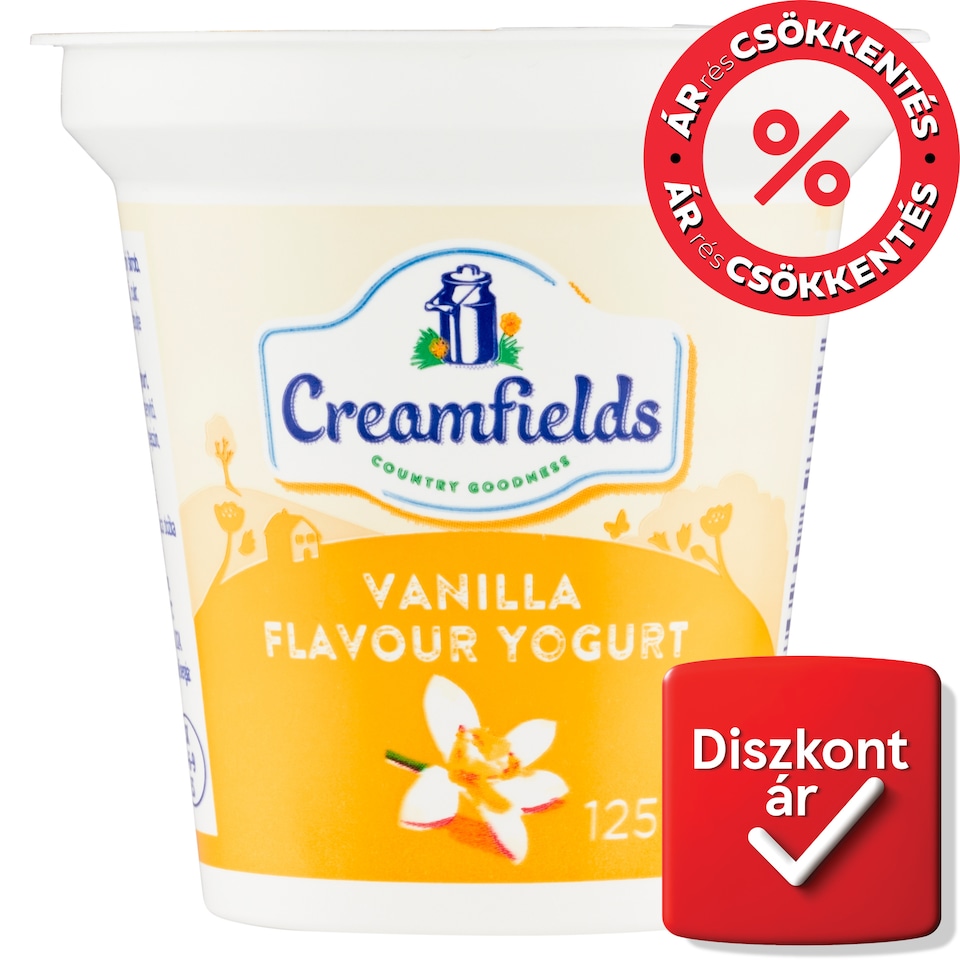 Creamfields zsírszegény vaníliaízű joghurt 125 g