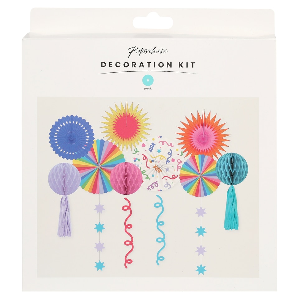 Paperchase rainbow Decoration Kit