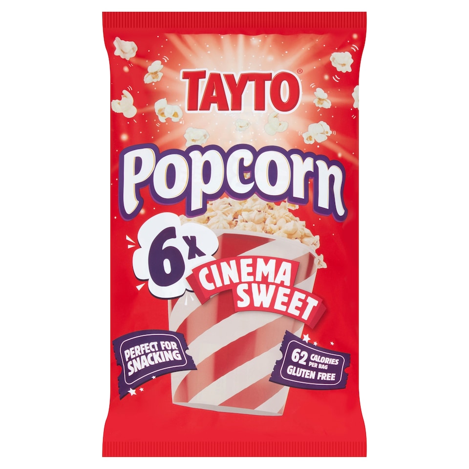 Tayto Cinema Sweet Popcorn 6 Pack