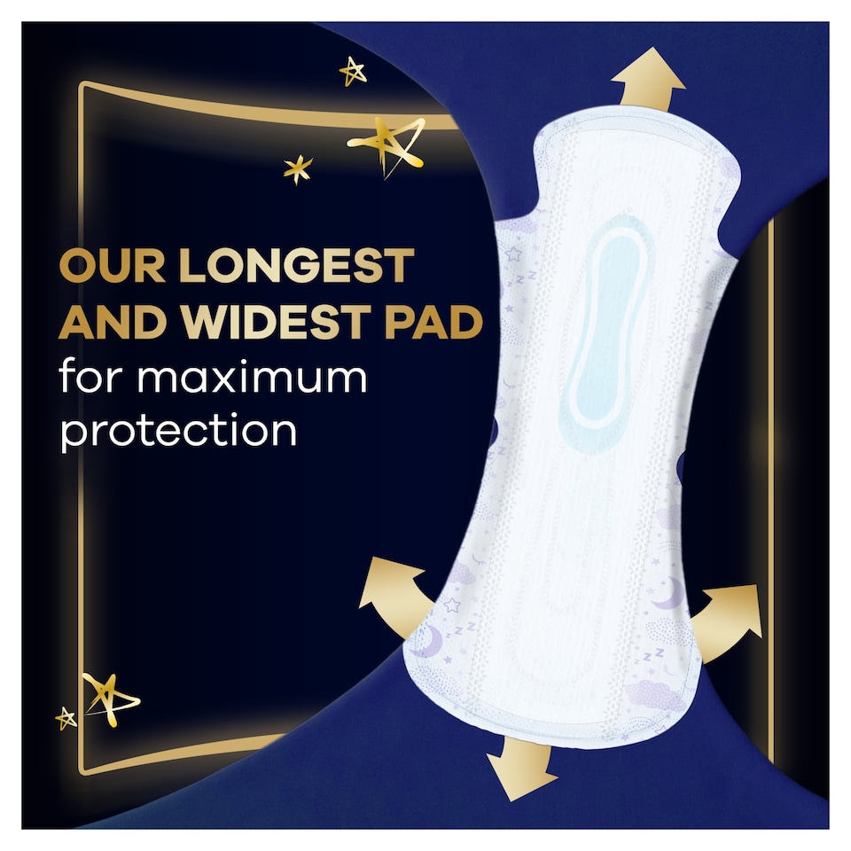image 1 of Always Ultra Sanitary Towels Secure Night Extra (Size 5) Wings x 10 Pads