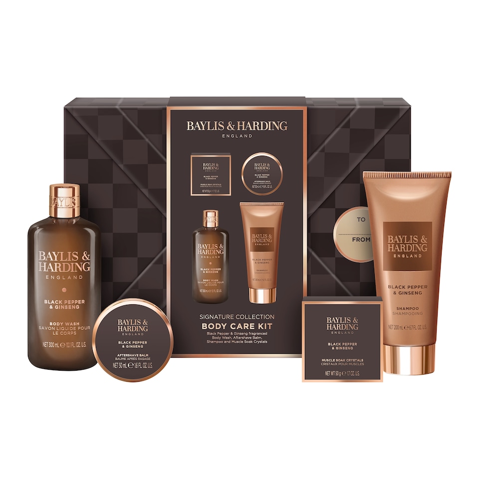 image 1 of Baylis & Harding Black Pepper & Ginseng Men's Refreshing Bath Kit Gift Set