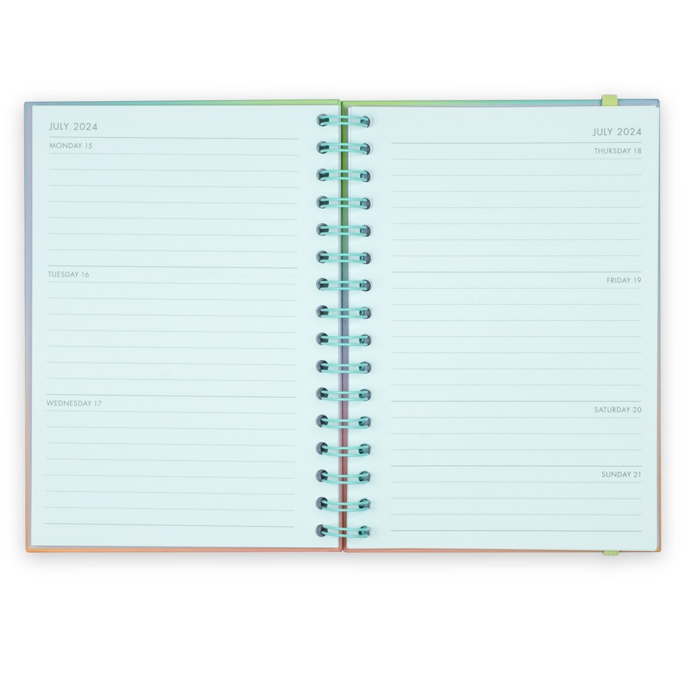 image 1 of Paperchase Ombre A5 2024 Week To View Diary