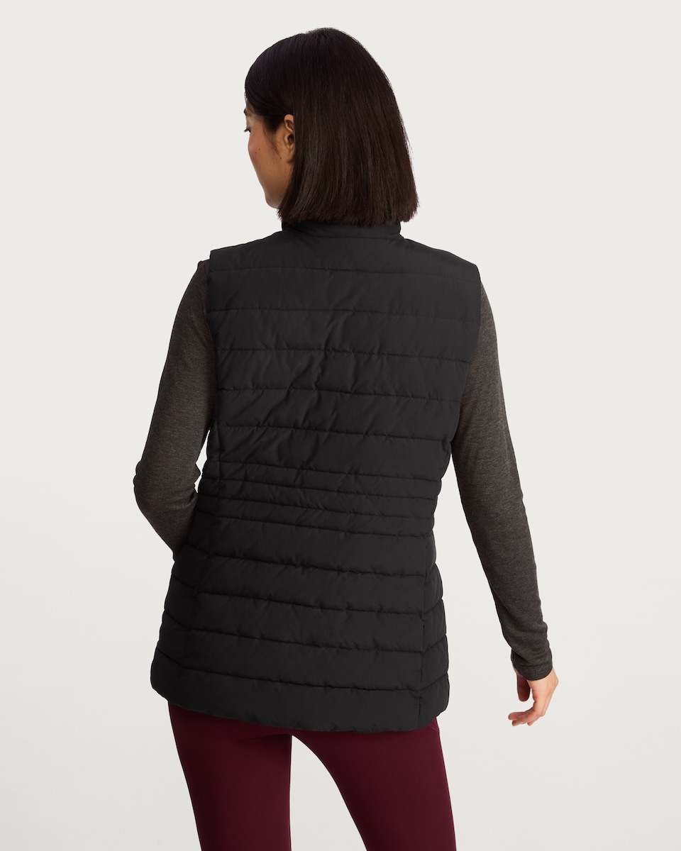 image 1 of F&F Quilted Shower Resistant Gilet in Black