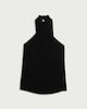 image 4 of F&F Crinkle Textured Co-ord Halterneck Top in Black