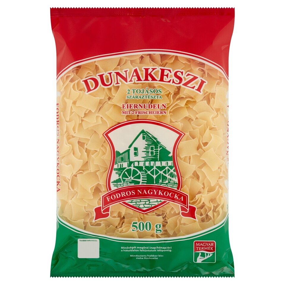 Dunakeszi fodros nagykocka 2 tojásos száraztészta 500 g