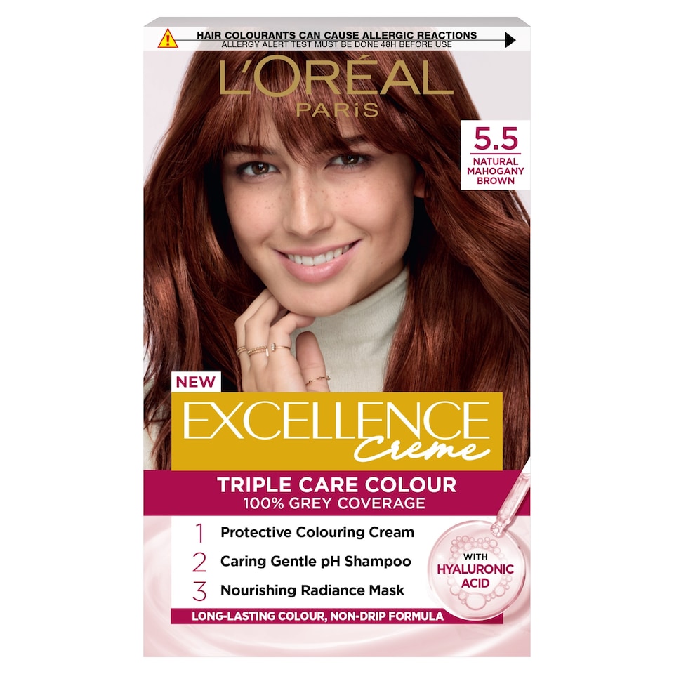 image 1 of L'Oreal Paris Excellence Creme 5.5 Natural Mahogany Brown Permanent Hair Dye