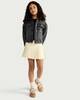 image 2 of F&F Girls Pure Cotton Denim Jacket in Black