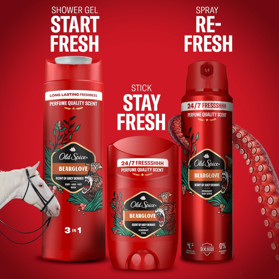Obrázek 1 pro produkt Old Spice Bearglove Tělový Deodorant Ve Spreji Pro Muže 150ml