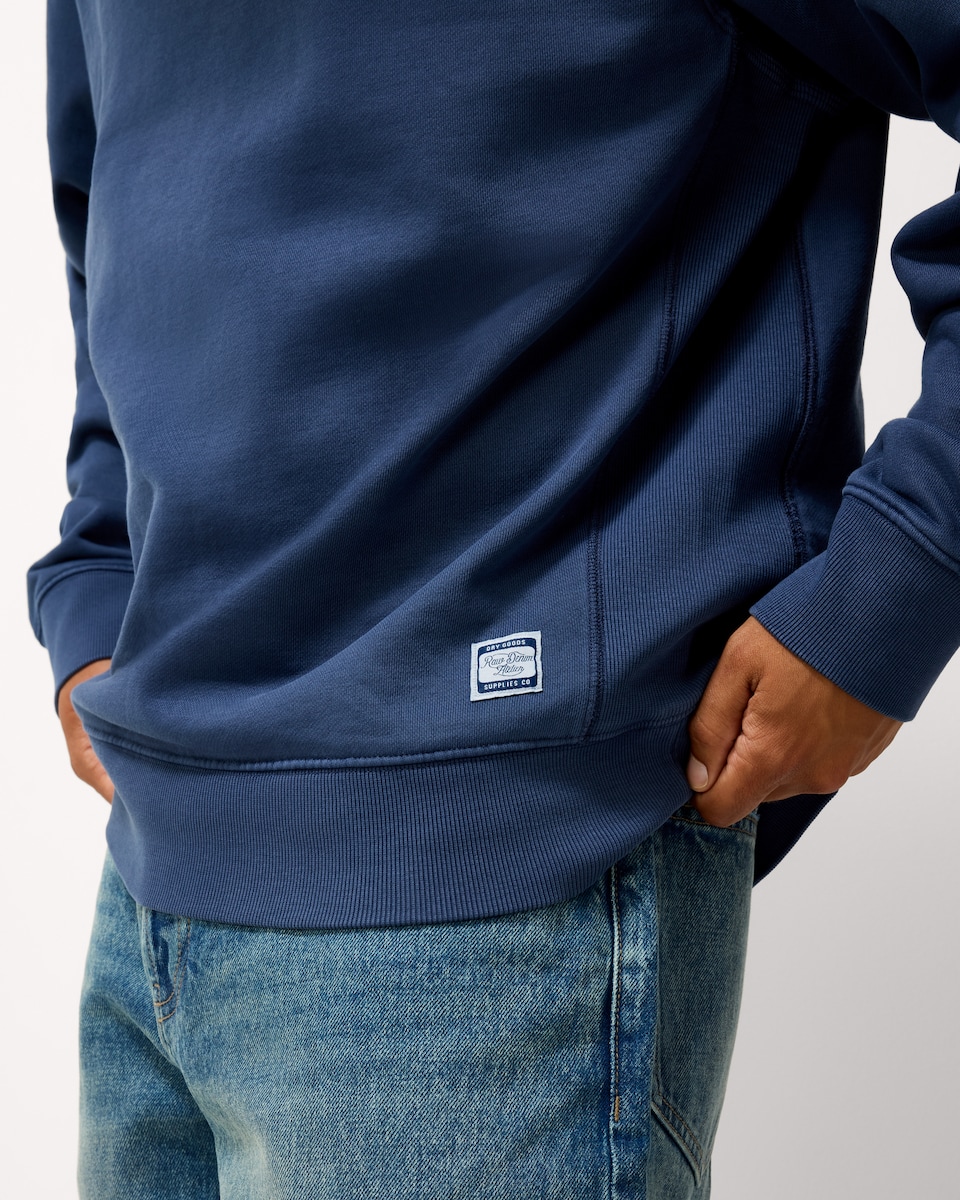 image 1 of RDA Pure Cotton Crew Neck Sweatshirt in Blue
