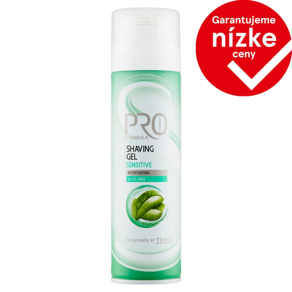Tesco Pro Formula Sensitive Aloe Vera Shaving Gel 200 ml