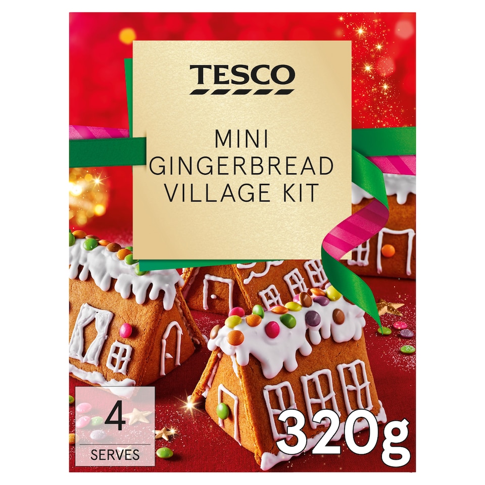 Tesco Mini Gingerbread Village Kit 320g
