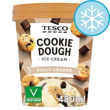 Tesco Cookie Dough Ice Cream 480Ml