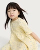 image 2 of F&F Girls Pure Cotton Floral Print Short Sleeved Dress in Yellow