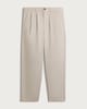 image 4 of The F&F Edit Cotton Rich Double Pleated Chino Trousers in Stone