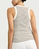image 3 of F&F Cotton Rich Ribbed Vest in Multi Brown