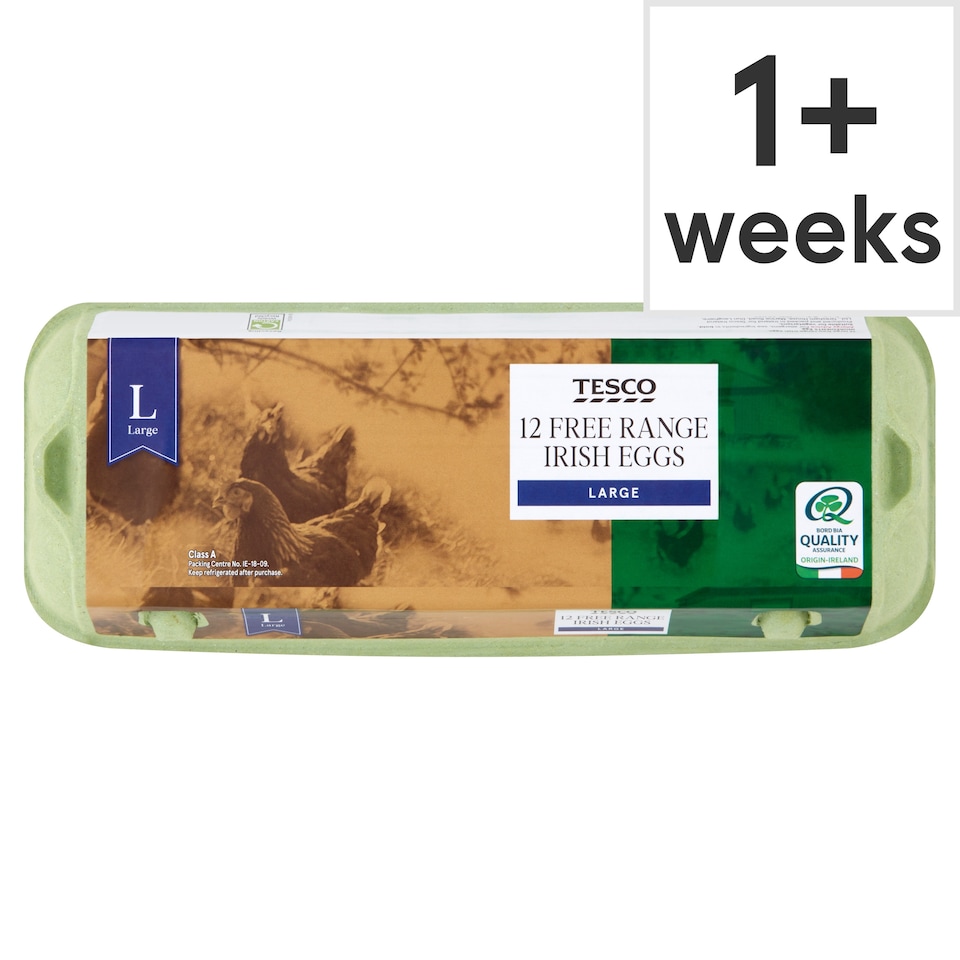 Tesco Free Range Eggs Large Box Of 12